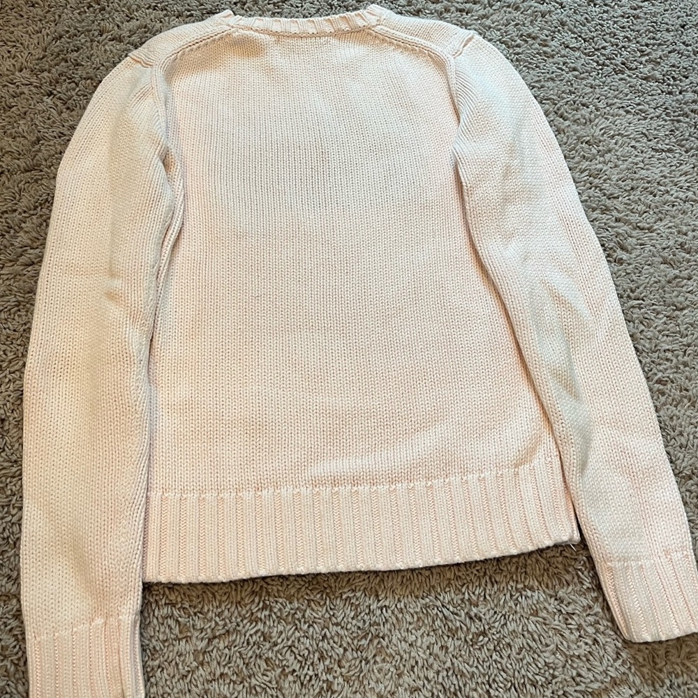 RARE Ralph Lauren Pink Pony American Flag Sweater USA Knit Crewneck - XS - Picture 7 of 7